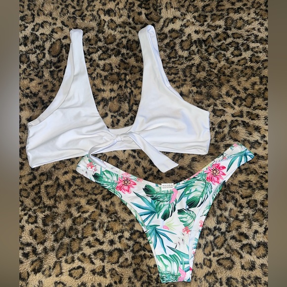 Brand new never worn SHEIN white two piece - Picture 1 of 2